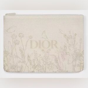 Dior Beauty Cream Floral Clutch Bag Pouch Limited Edition New In Box